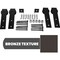 Ekena Millwork Exterior Dummy Roller Series Double-Panel Hardware Set w/ 4 Fixed J-Strap Hangers and 8' Track GB6004EP8BZ - alternate 1
